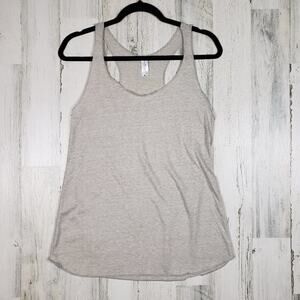 NWOT Over The Limit Apparel Oatmeal Racerback Tank Top Women's Size Medium
